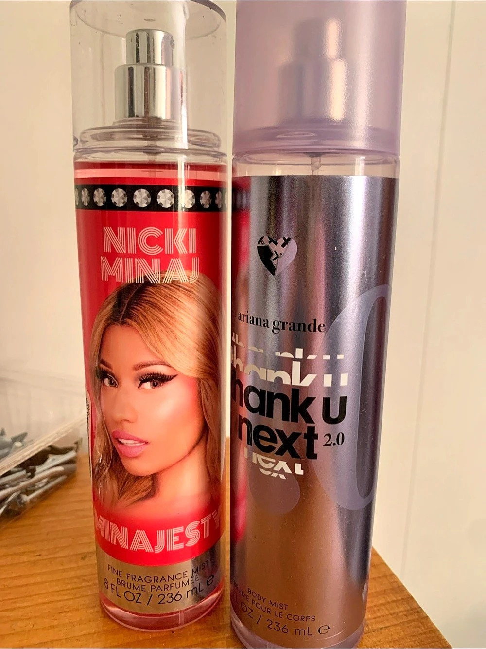 Nicki Minaj Pink Friday / Thank U, Next 2.0 Body Mist Set Red & Purple NWT